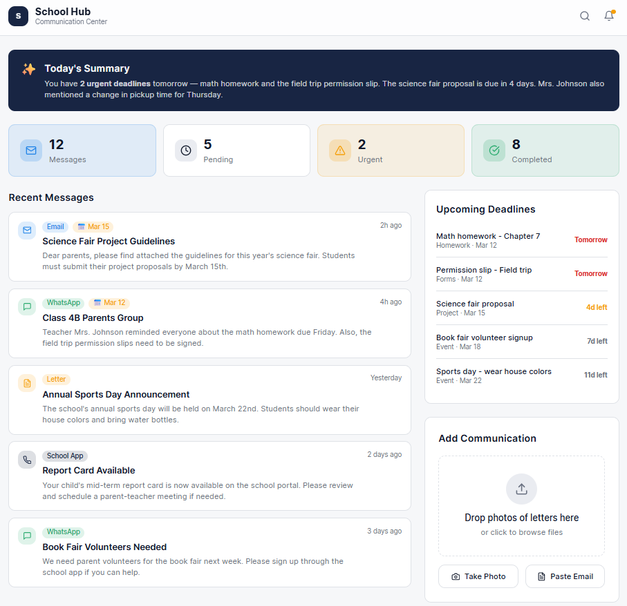 Screenshot of full prototype